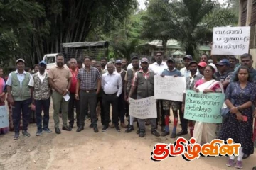 தோட்ட அதிகாரிகளால் தாக்கப்பட்ட வெளிக்கள உத்தியோகத்தர்களுக்கு நீதி கோரி போராட்டம்