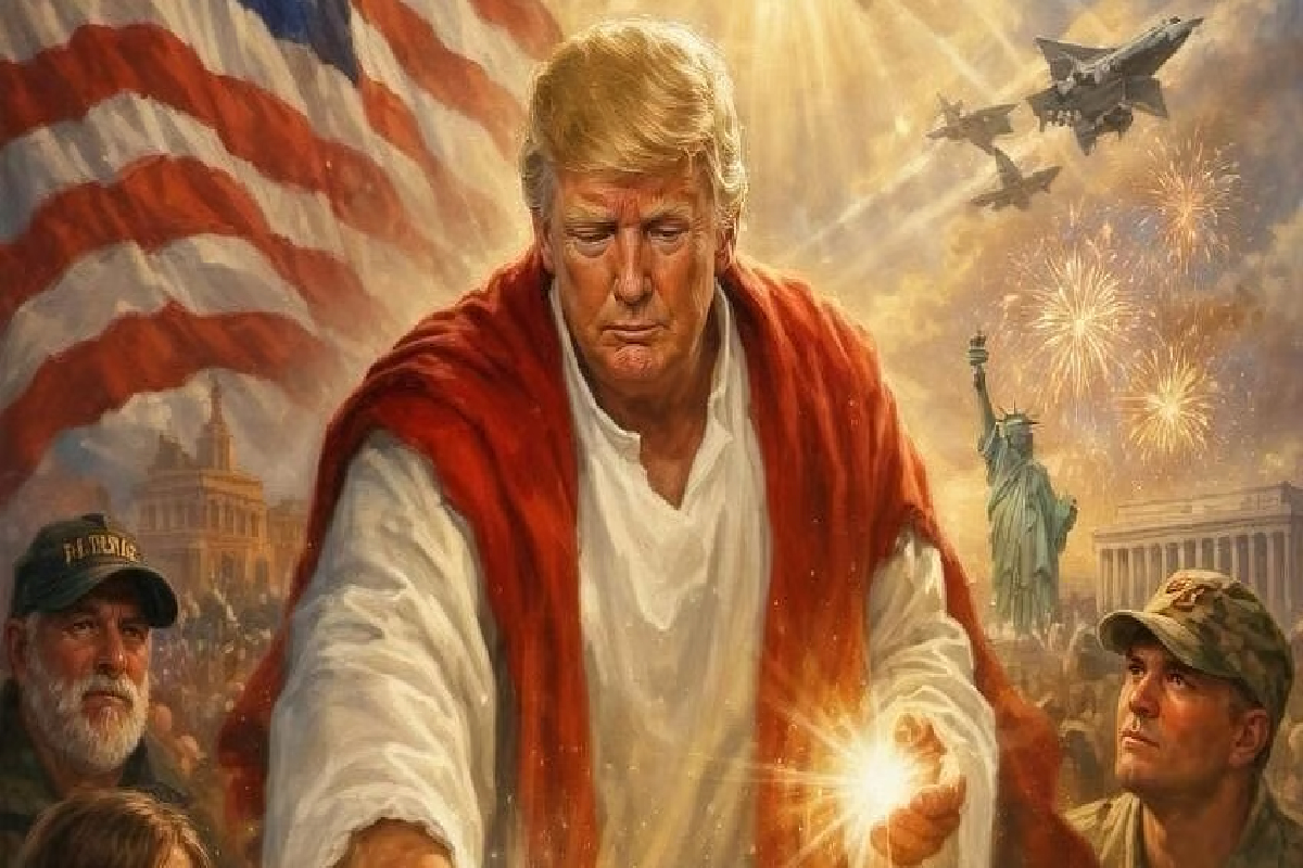 கிளம்பியது கடும் எதிர்ப்பு : பின்வாங்கினார் ட்ரம்ப் | Trump Deletes Image Depicting Himself As Jesus
