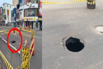 கொழும்பு வீதியில் திடீரென தோன்றிய குழி: மக்களுக்கு எச்சரிக்கை