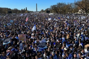 சுமார் 2.9 லட்சம் மக்கள் கூடி பிரம்மாண்ட பேரணி: இஸ்ரேலுக்கு ஆதரவாக களமிறங்கிய அமெரிக்கர்கள்