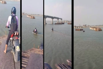 நடுக்கடலில் ஜாலியா Bike Ride சென்ற நபர்- திக்.. திக்.. வீடியோ வைரல்