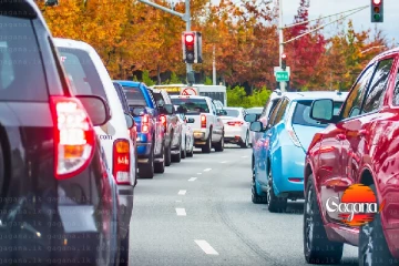 මේ පැතිවල දැඩි වාහන තදබදයක්