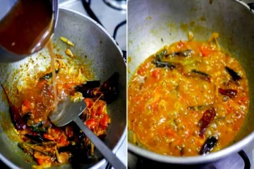 சூடான சாதத்துடன் சம்பார் பொடியில்லாமல் சாம்பார்! எப்படி செய்றாங்க பாருங்க