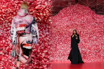 2 லட்சம் ஆணுறைக்கு மத்தியில் நடந்த பிரம்மாண்ட பேஷன் ஷோ: ஆச்சரியப்பட வைக்கும் காரணம்