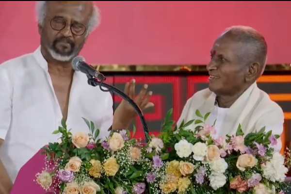 ஆஃப் பாட்டில் பீர் அடிச்சு இவர் போட்ட ஆட்டம் இருக்கே!! இசைஞானி குறித்து ரஜினிகாந்த் காமெடி ஸ்பீச்.. | Rajini Ilayaraja Interest Speech Appreciation