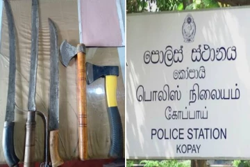 தமிழர் பிரதேசத்தில் கூரிய ஆயுதங்களுடன் மூவர் கைது