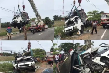 கிளிநொச்சியில் கோர விபத்து! ஒருவர் வைத்தியசாலையில் அனுமதி(Photos)