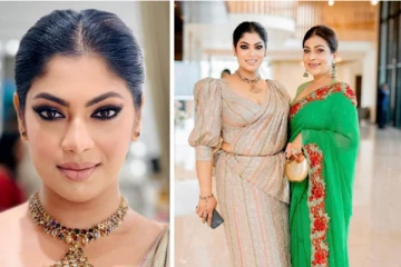 නංගීගේ මංගල උත්සවයට සහභාගී වුණ අක්කා හැඩ වුණු විදිය.. (PHOTOS)