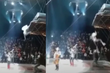 20 அடி உயரம்! சர்க்கஸ் நிகழ்ச்சியில் தவறி கீழே விழுந்த இளைஞர்.. நெஞ்சை பதற வைக்கும் காட்சி