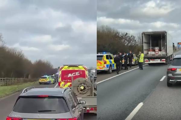 லொறிக்குள் பதுங்கியிருந்த புலம்பெயர் மக்கள்... பிரித்தானிய சாலை ஒன்றில் மடக்கிய பொலிசார் | Lorry Full Of Migrants லொறிக்குள் பதுங்கியிருந்த புலம்பெயர் மக்கள்... பிரித்தானிய சாலை ஒன்றில் மடக்கிய பொலிசார் | Lorry Full Of Migrants