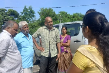 கடற்படை முகாமிற்காக காணிகளை சுவீகரிக்கும் நில அளவீட்டு நடவடிக்கை: மக்கள் எதிர்ப்பு