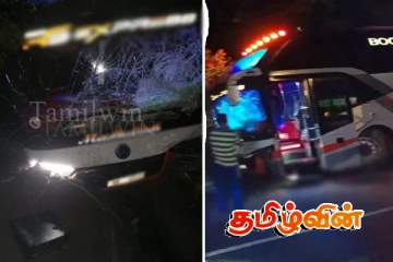 மட்டக்களப்பில் இருந்து கொழும்பு நோக்கி பயணித்த அதிசொகுசு பேருந்து விபத்து