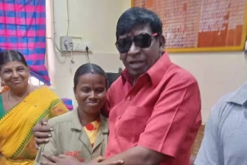 "வாம்மா நீ தான் என் தங்கச்சி" - தூய்மை பணியாளரை இறுக பற்றிய வைகைப் புயல்  - வைரலாகும் வீடியோ