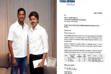 முதல்வர் விஜய்யை சந்தித்த விஷால்: வித்தியாசமான பரிசால் சமூக வலைதளங்களில் குவியும் பாராட்டு!