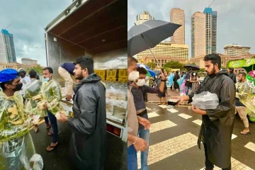 கொழும்பில் போராட்டகாரர்களுக்கு வழங்கப்படும் ‘பிரியாணி’(photos)