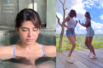 சமந்தாவுடன் குரங்கு எடுத்த செல்ஃபி.. ஆட்டம் பாட்டம் என கொண்டாட்டத்தின் உச்சத்தில் சமந்தா, வீடியோ இதோ