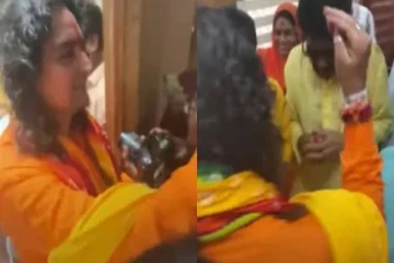 கட்சியில் இணைந்த காங்கிரஸ் கவுன்சிலர்களை சுத்தப்படுத்த பசுவின் சிறுநீரை தெளித்த பாஜக எம்.எல்.ஏ