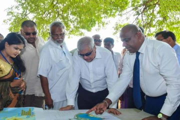 பூநகரில் இலங்கை ஜனாதிபதி ரணில் விக்கிரமசிங்க!