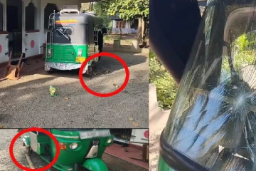 அத்துமீறி வீட்டினுள் நுழைந்த குழுவால் சேதப்படுத்தப்பட்ட முச்சக்கரவண்டி