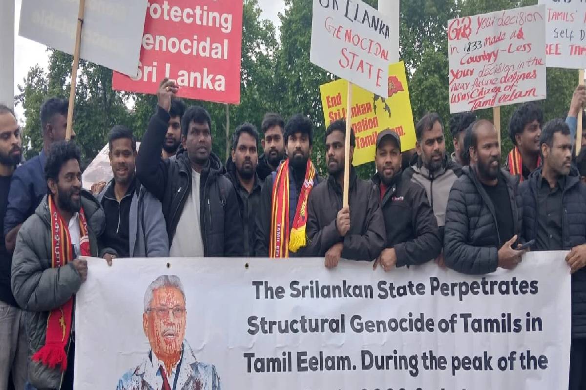 லண்டனில் தமிழினப் படுகொலைக்கு எதிராக கவனயீர்ப்புப் போராட்டம் | Attention Grabbing Protest Tamil Genocide London