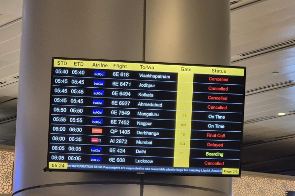 விமானிகள் பற்றாக்குறை ; திண்டாடும் இண்டிக்கோ; பல சேவைகள் ரத்து | Pilot Shortage Indigo Struggling விமானிகள் பற்றாக்குறை ; திண்டாடும் இண்டிக்கோ; பல சேவைகள் ரத்து | Pilot Shortage Indigo Struggling