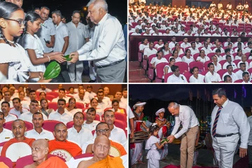 பொலிஸாரின் வெசாக் பக்திப் பாடல் நிகழ்ச்சியில் பங்கேற்ற ரணில்