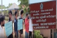 கிளிநொச்சி - கண்டாவளை பிரதேச செயலகம் முன்பாக கவனயீர்ப்பு போராட்டம்
