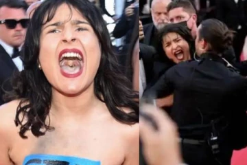 கேன்ஸ் விருதுவிழாவில் நிர்வாணமாக ஓடிவந்த பெண்! சர்ச்சையை ஏற்படுத்திய வீடியோ..