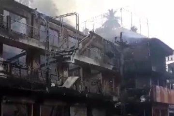 கண்டியில் பாரிய தீ விபத்து: மூடப்பட்ட பிரதான வீதி