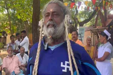 1500 கிலோ வாகனத்தை காதில் கட்டி இழுத்த யாழ் நபர்!