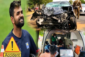 இலங்கையின் முன்னாள் கிரிக்கெட் வீரர் பயணித்த கார் விபத்து!