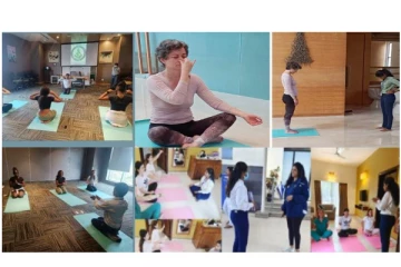 செஸ் ஒலிம்பியாட் போட்டி - வீரர்களுக்கு யோகா பயிற்சி கொடுக்கும் மருத்துவர்கள்