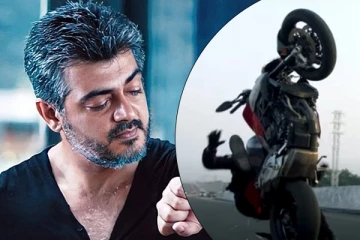 பைக்கிலிருந்து விழுந்த அஜித் -  கண்கலங்கிய ரசிகர்கள் - வைரல் வீடியோ