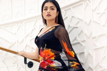 நடிகை ராஷ்மிகா சேலையில் அழகிய போட்டோஷூட்