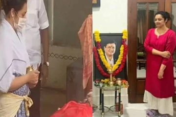 வாடிய முகத்துடன் மீனா! மறைந்த கணவர் வித்யாசாகரின் புகைப்படம் அருகில் பரிதாபமாய் இருக்கும் சோகம்