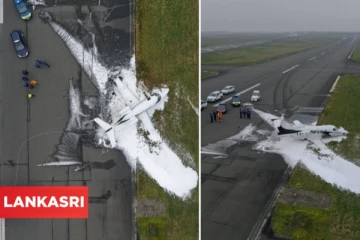 நடுவானில் கோளாறான சக்கரங்கள்! தரையிறங்கி சறுக்கிச் சென்று விபத்துக்குள்ளாகி தீ பிடித்து எரிந்த விமானம்: பிரான்சில் பரபரப்பு