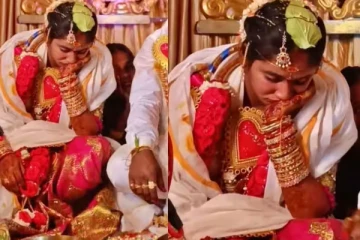 தனக்கு திருமணம் நடப்பதை மறந்து தூங்கிய மணப்பெண்: தட்டி எழுப்பும் மணமகன்! இணையத்தில் பரவும் வைரல் வீடியோ