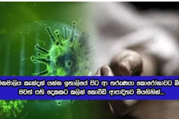 මනමාලිය කැන්දන් යන්න ඉතාලියේ සිට ආ තරුණයා කොරෝනාවට බිලි