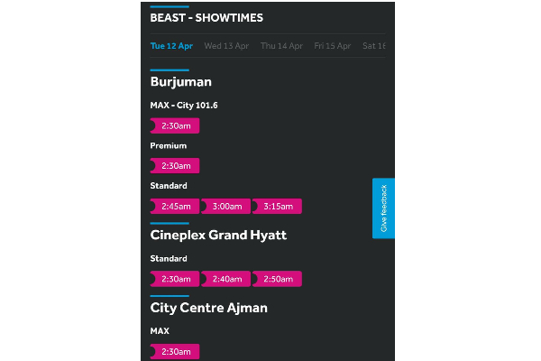 பீஸ்ட் படத்தின் காலை 4 மணி காட்சி டிக்கெட் புக்கிங் துவங்கியது.. வெறித்தனமாக காத்திருக்கும் ரசிகர்கள் | Beast Booking Started In Uae பீஸ்ட் படத்தின் காலை 4 மணி காட்சி டிக்கெட் புக்கிங் துவங்கியது.. வெறித்தனமாக காத்திருக்கும் ரசிகர்கள் | Beast Booking Started In Uae