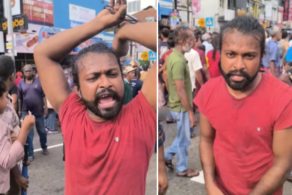 நுகேகொட பேரணியில் 2K தலைமுறையை கடுமையாக சாடிய மகிந்த ஆதரவாளர்.. முன்னாள் STF அதிகாரி என தெரிவிப்பு! | Nugekoda Rally Mahinda 2K Viral Video Stf Officer