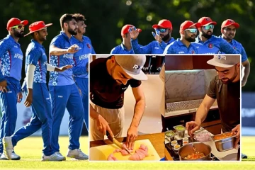 ஹலால் உணவை தாமே தயாரித்து உட்கொண்ட ஆப்கானிஸ்தானிய கிரிக்கெட் வீரர்கள்