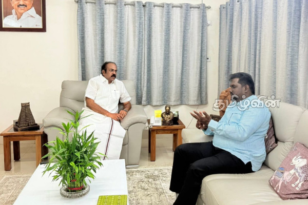 தமிழக அமைச்சர் தென்னரசுடன் இலங்கை பிரதியமைச்சர் பிரதீப் சந்திப்பு | Deputy Minister Pradeep Meets Tamil Nadu Minister