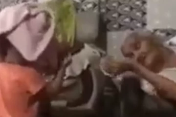 சண்டை கொஞ்சம் பெருசா இருக்கும் போல! பாட்டியுடன் மல்லுக்கட்டும் குட்டி தேவதை....