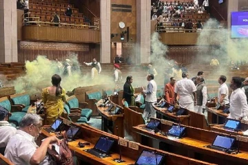 இந்திய நாடாளுமன்றத்தில் மர்ம நபர்கள் புகை குண்டு வீச்சு: மக்களவையில் அத்துமீறல்