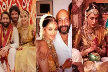 உலகழகி சாயலில் திருமணப்புடவை அணிந்த ஷோபிதா துலிபாலா! விலை மட்டும் இவ்வளவா?