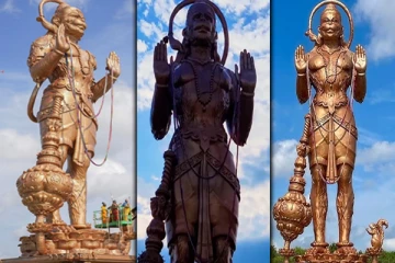 90 அடி உயர பிரம்மாண்ட ஹனுமன் சிலை திறப்பு : எங்கு தெரியுமா !