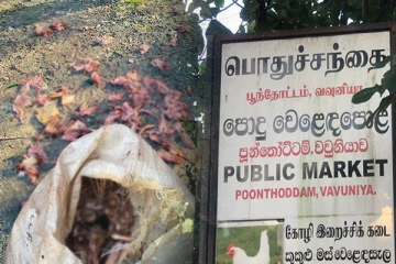 வவுனியா - பூந்தோட்டம் பொதுச்சந்தையில் சுகாதார சீர்கேடு: பொதுமக்கள் விசனம்