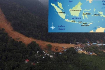 இந்தோனேசியாவில் மண்சரிவு : 12 பேர் காணாமல் போயுள்ளனர்