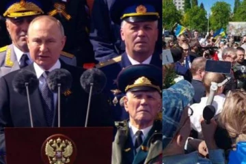 ரஷ்யாவின் வெற்றி விழா கொண்டாட்டம்: தூதர்கள் மீது சிவப்பு பெயிண்ட் ஊற்றிய போலந்து மக்கள்!