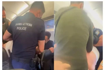 நடுவானில் பறந்துக்கொண்டிருந்த விமானத்தில் ரகளையில் ஈடுபட்ட சகோதரர்கள் - வீடியோ வைரல்!